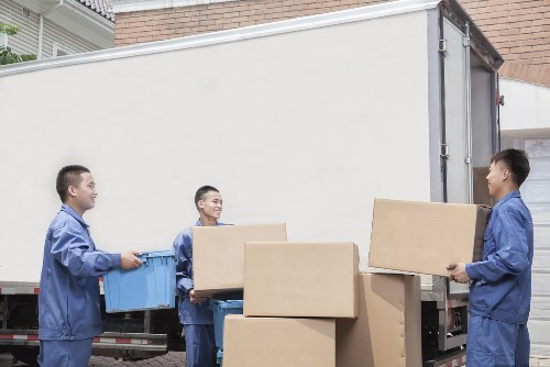 A local office relocation team managing loading and access near Hammersmith offices