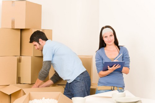 Moving van loaded for a flat relocation in West London