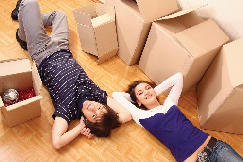 Assorted packing boxes and protective materials for Hammersmith customers