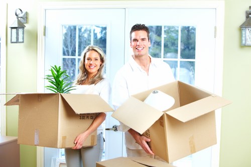 Furniture and household items prepared for charity donation and recycling