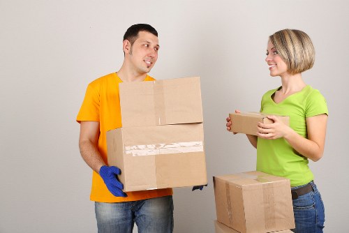 Packing boxes and household items for a Hammersmith move