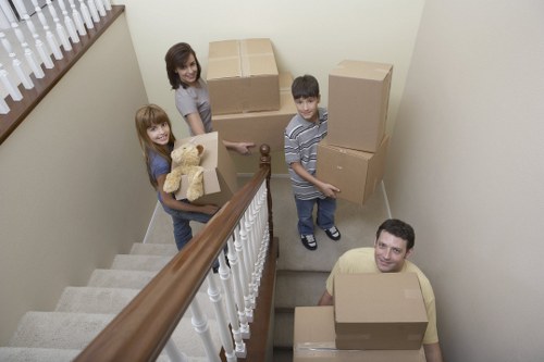 Unpacking service helping organise rooms after a move in West London